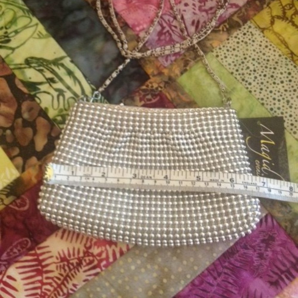 Crossbody Silver Tone Metal Evening Bag (NWT) - Picture 3 of 7